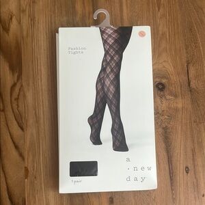 A New Day Black Patterned Tights